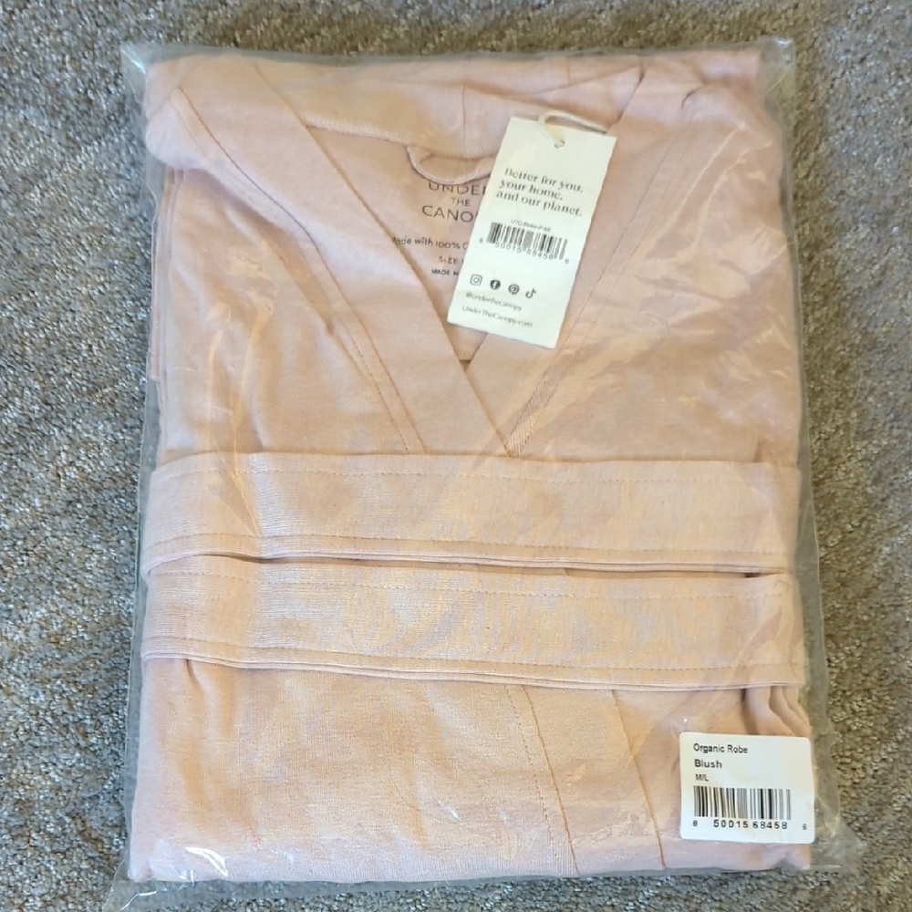 Under The Canopy Blush Organic Cotton Robe